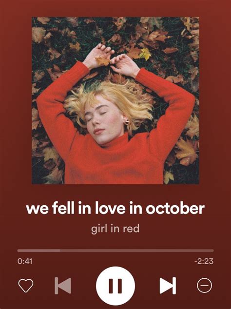girl in red | We fell in love in october, Music album cover, Girl in red