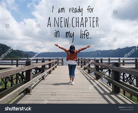 Inspirational Motivational Quote Ready New Chapter Stock Photo