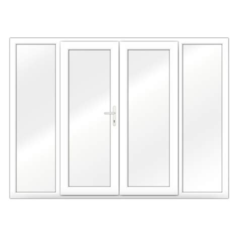White Upvc French Doors With Side Panels Affordable Doors