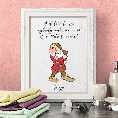 Snow White Quote Print Grumpy Quote Printable Disney Quotes Etsy