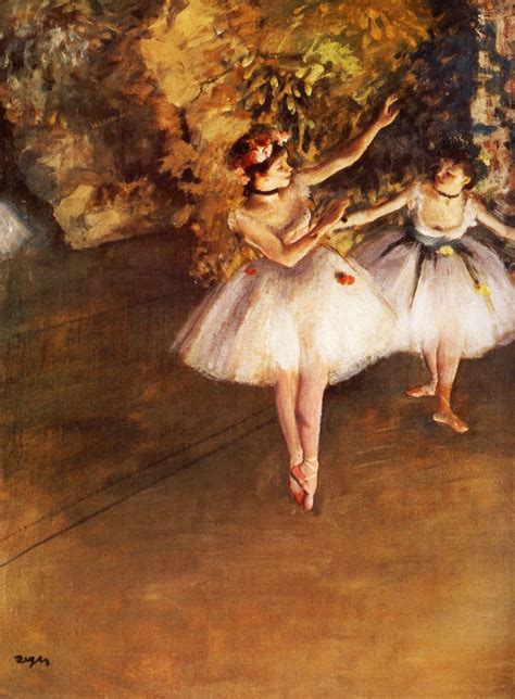 Impressionism Art Blog Two Dancers On Stage Edgar Degas Medium Oil