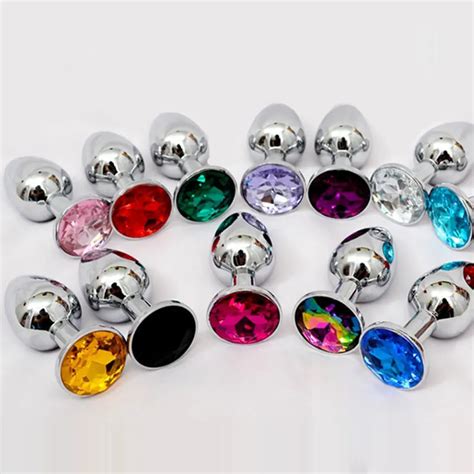 1pcs Small Stainless Steel Metal Anal Plug Booty Beads Stainless Steel Crystal Jewelry Sex Toy