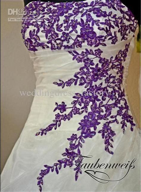 Awesome White With Purple Accents Wedding Dress Ideal Wedding Dresses