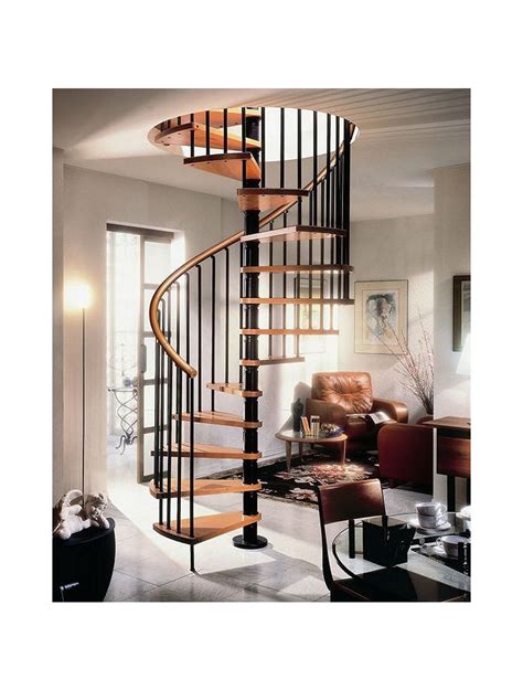 Gamia Delux 1400mm Diameter Spiral Staircase Black