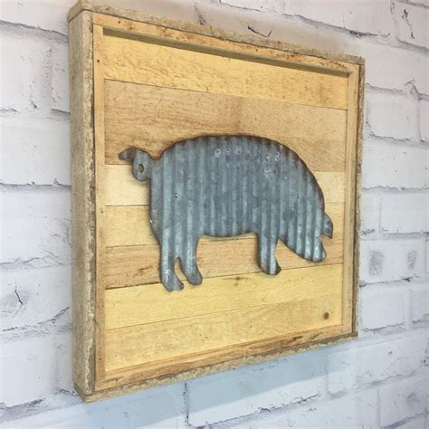 Accent Your Cozy Cottage Or Farmhouse With This Charming Pig Corrugated