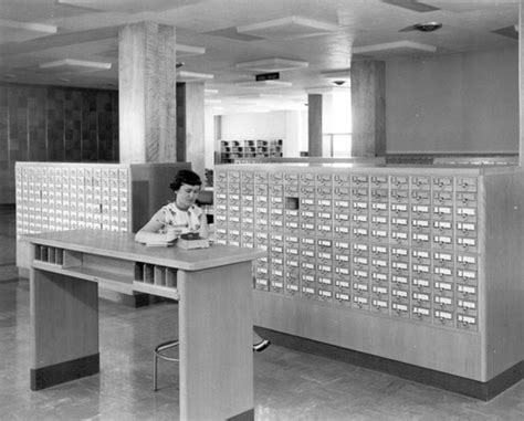 Card Catalog Central Library Building San Diego Public Library 1954