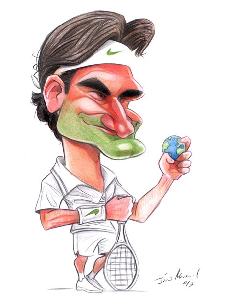 Roger Federer Roger Federer Tennis Fun Drawings Funny Caricatures