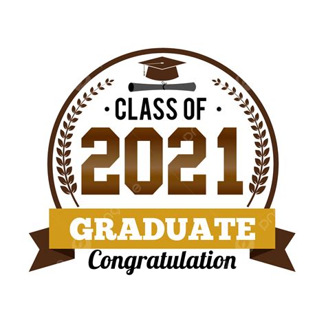 Class Of 2021 Graduate Congratulation Text Emblem Design Graduation