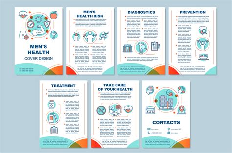 Mens Health Brochure Template Illustrator Templates Creative Market
