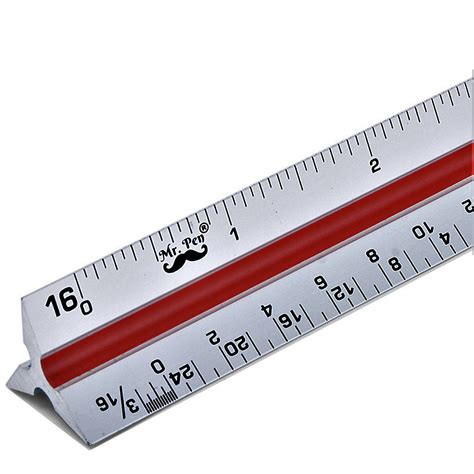 aluminum triangular architect scale architectural ruler metric drafting tool free shipping