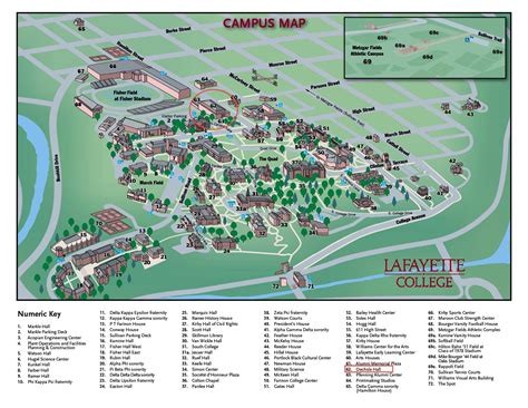 Lafayette College Campus Map Wynne Karlotte