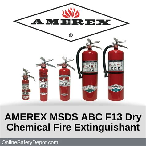 Amerex Msds Abc F13 Dry Chemical Fire Extinguishant Industrial And
