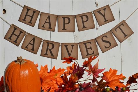 Happy Harvest Banner Fall By Expressionsindesign Thanksgiving