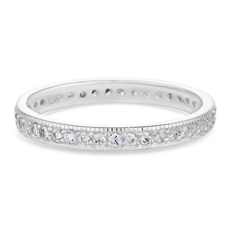 Simply Silver Sterling Silver Cubic Zirconia Eternity Ring Jewellery