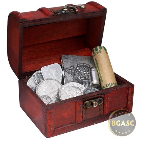 Buy Small Wooden Treasure Chest Coin Box With Swivel Latch