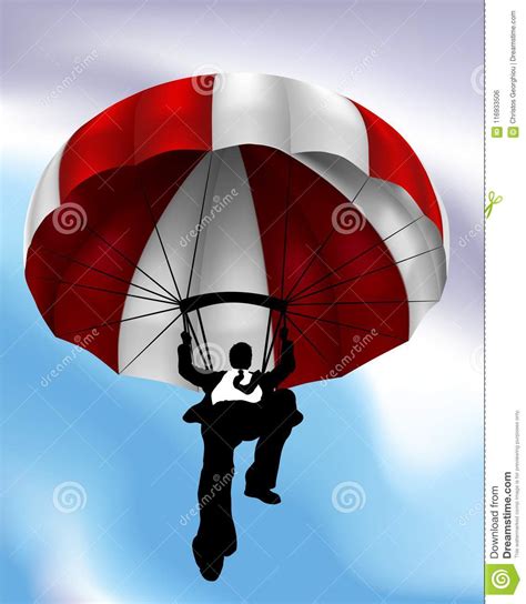 Parachute Flying Businessman Concept Stock Vector Illustration Of
