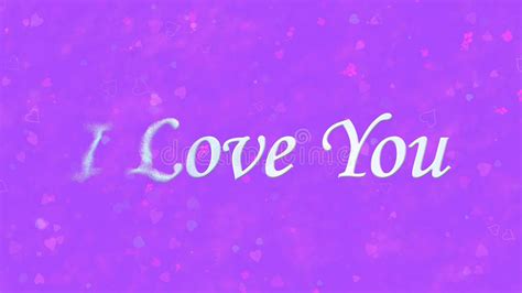 I Love You Text Turns To Dust From Left On Purple Background Stock Illustration Illustration