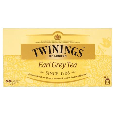 Twinings Earl Grey Black Tea 25 Tea Bags 50 G Tesco Online Tesco From Home Tesco Doboz Webshop