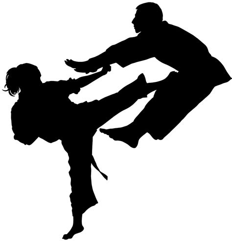 Karate Silhouette Free Vector Silhouettes