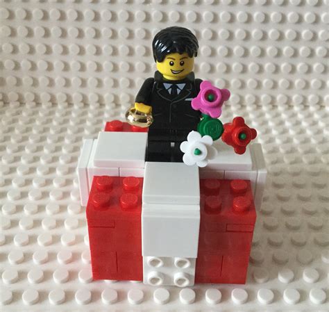 Etsy Shop Lego Wedding Proposal Engagement Ring Holder Box With