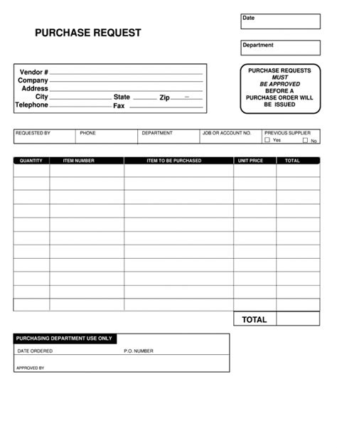 School Requisition Form Template