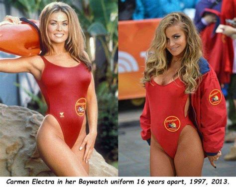 Carmen Electra In Het Baywatch Uniform Years Apart And Scrolller