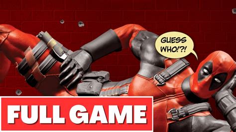 Deadpool Full Game Gameplay Walkthrough No Commentary Youtube