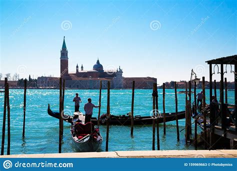 A Panoramic View To The Venice Lagoon San Giorgio Maggiore Island To