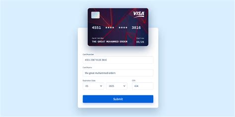 With that, they can make payments through a paypal account or credit card. GitHub - muhammederdem/vue-interactive-paycard: Credit card form with smooth and sweet micro ...