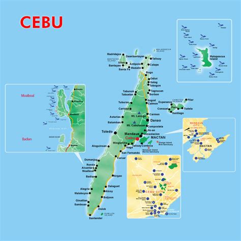 Cebu Tourist Map Cebu Mappery