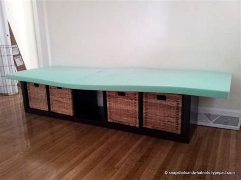 Ikea Hack Bookcase To Bench With A Removable Cushion