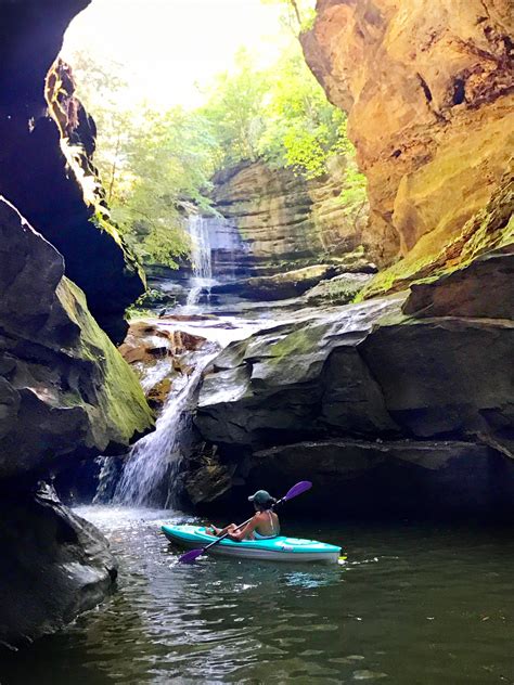 Hidden Waterfall Adventure Kayaking Kentucky Grayson Kentucky This