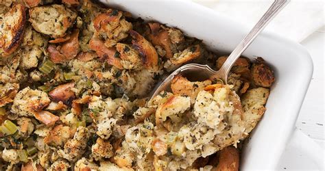 Classic Bread Stuffing With An Oven Baked Option Seasons And Suppers