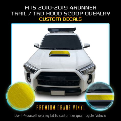 For 2010 2020 4runner Trail Trd Offroad Pro Hood Scoop Decal Brushed