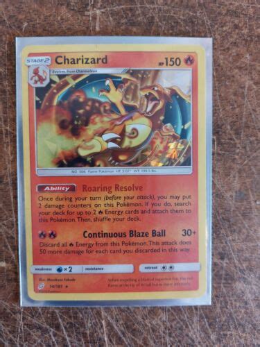 Charizard 14 181 Sm Team Up Cracked Ice Holo Deck Exclusive Ebay
