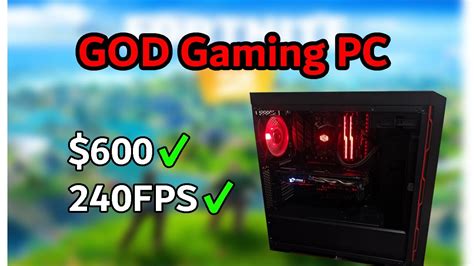 Budget Gaming Pc Build For 600 Used Included 240 Fps Fortnite