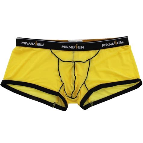 Sexy Mens Sheer Mesh Boxer Briefs Shorts Underwear See Through Trunks Pants Ebay