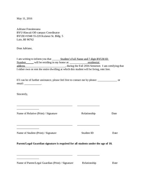 2024 Proof Of Residency Letter Fillable Printable Pdf And Forms Handypdf
