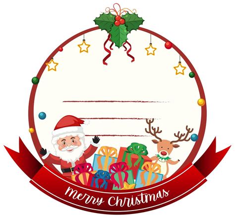 Blank Merry Christmas Card Template 1437395 Vector Art At Vecteezy