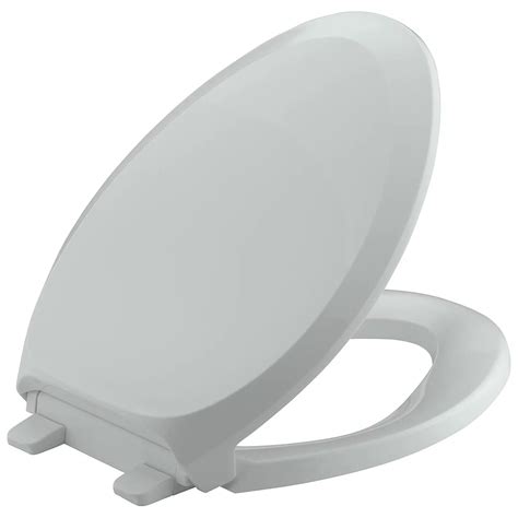 Kohler French Curve Quiet Close Elongated Toilet Seat In Ice Grey The