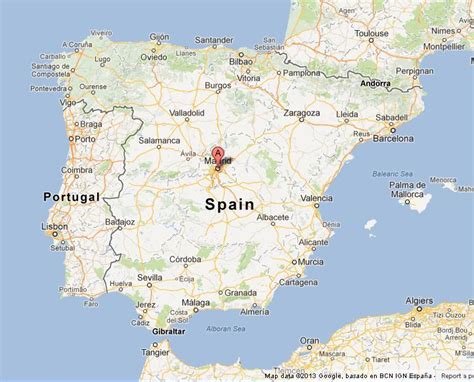 Madrid Espana Mapa Mapa De Espa A Mostrando Madrid Espa A