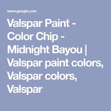 Valspar Paint Color Chip Midnight Bayou Valspar Paint Colors