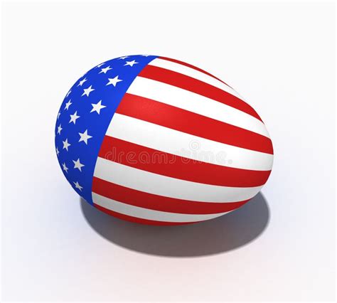 Easter Egg With Figure Of A Flag Of Usa Stock Photos Image 5090853