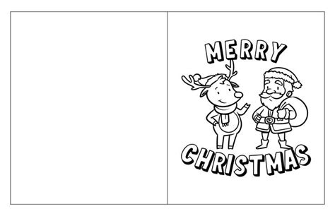10 best printable foldable coloring christmas cards christmas