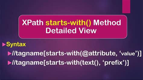 How To Use Starts With Method In XPath Selenium WebDriver Java
