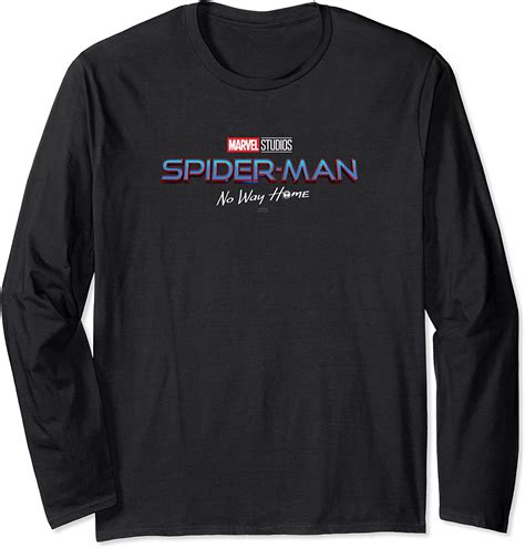 Amazon.com: Marvel Spider-Man No Way Home Movie Logo White Long Sleeve