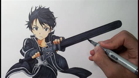 Drawing Kirito Sword Art Online Youtube