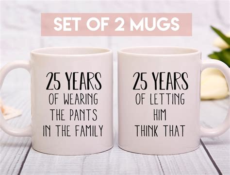 25th Anniversary Mug 25th Wedding Anniversary T 25 Years Etsy