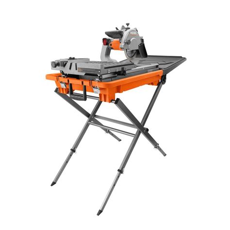RIDGID 12 Amp Corded 8 in. Wet Tile Saw with Stand-R4040S - The Home Depot