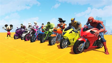 Learn Colors Motorcycles And Planes W Superheroes Fun Animation For